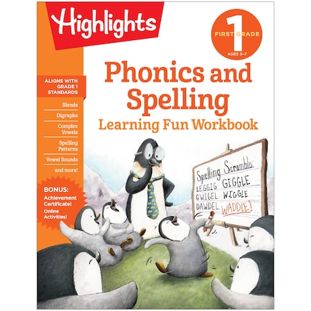 Learning Fun Workbooks, Grade 1, Phonics + Spelling